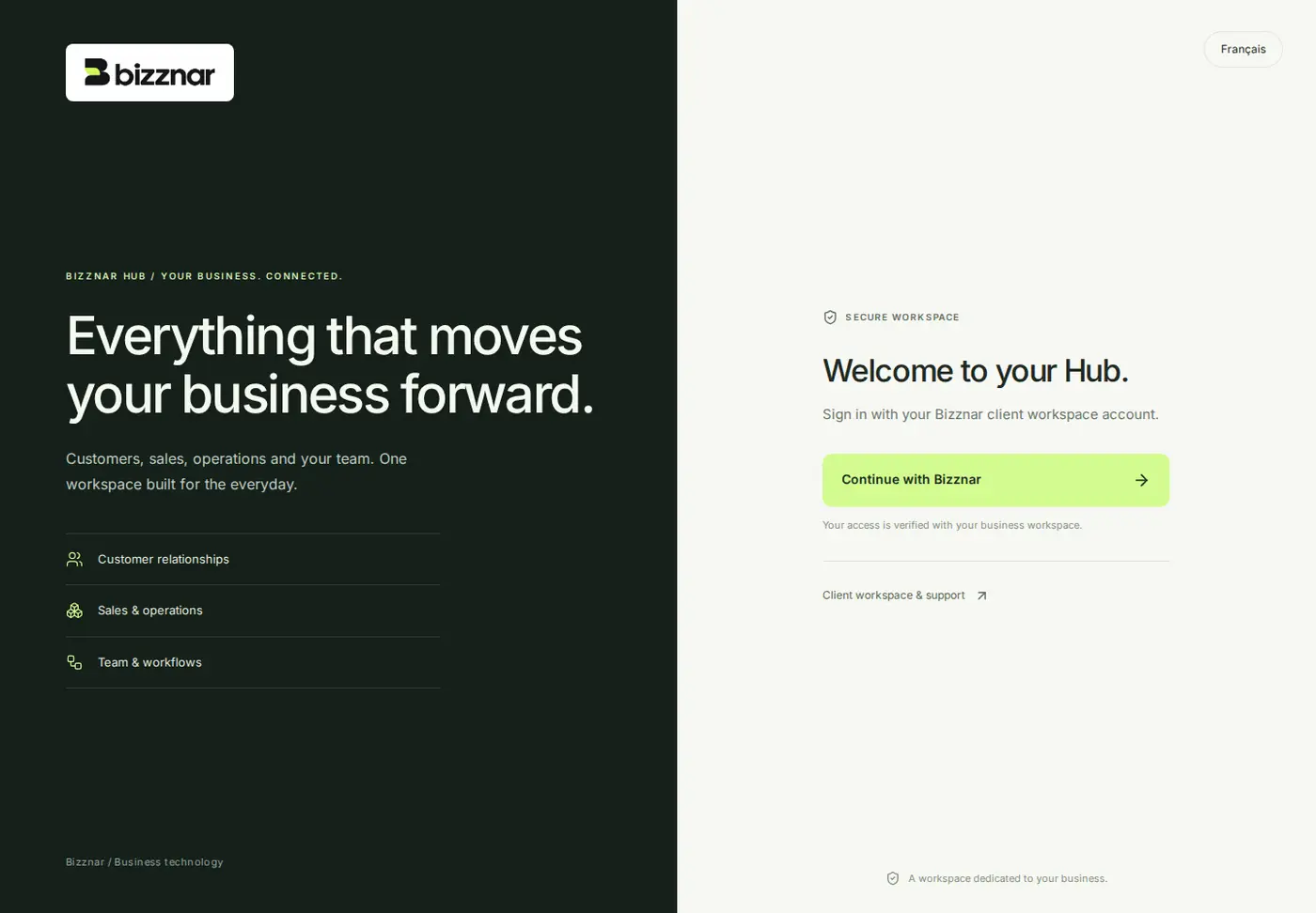 Bizznar customer Hub gateway