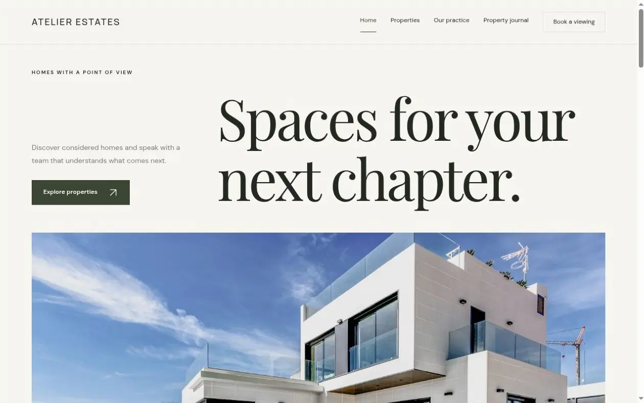 Atelier Estates website template