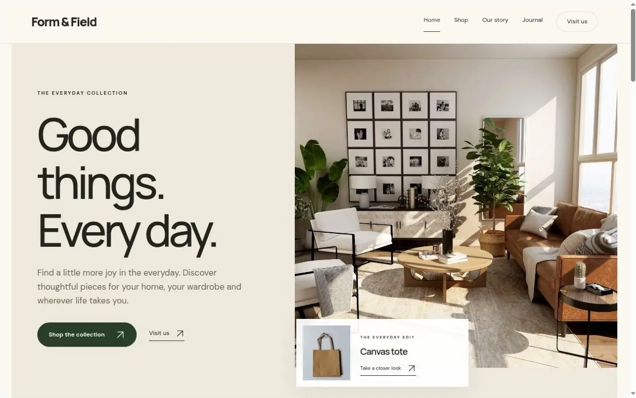 Form & Field website template