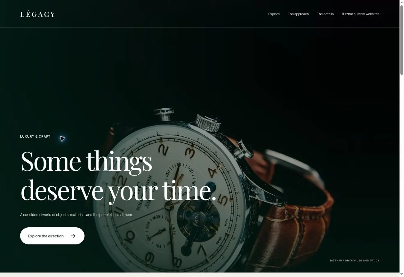 LÉGACY website concept