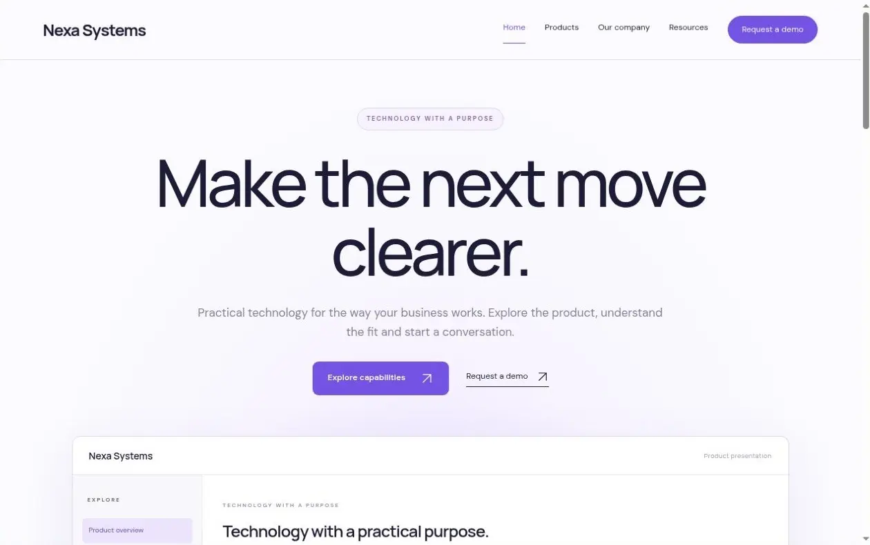 Nexa Systems website template