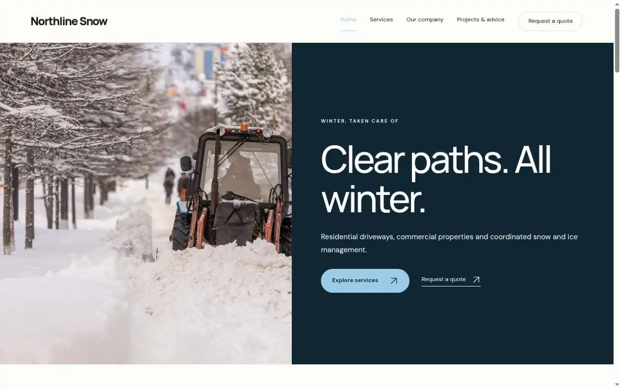 Northline Snow website template