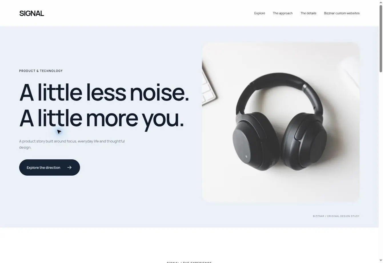 SIGNAL website concept