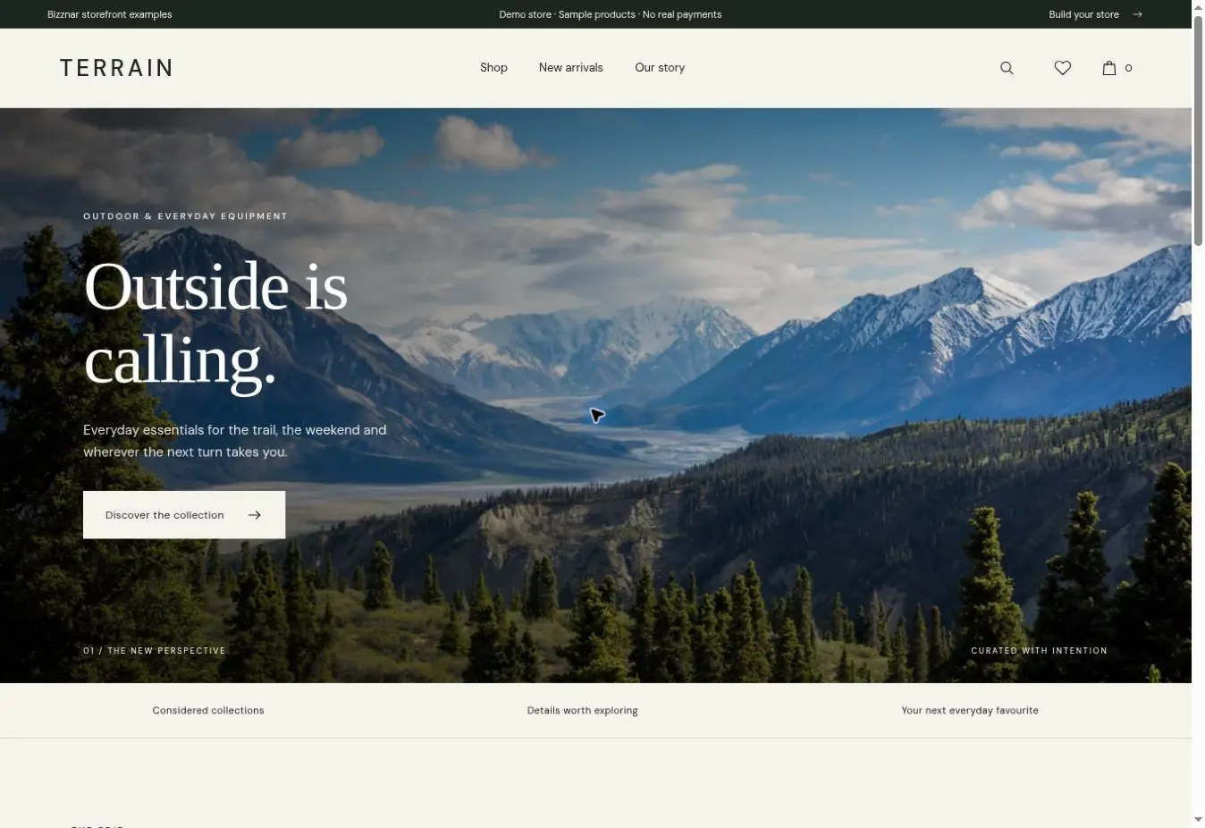 TERRAIN website concept